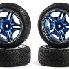 Carson Tyre/Wheel Blue/Sil Chr Tac *disc**