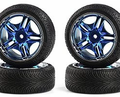 Carson Tyre/Wheel Blue/Sil Chr Tac *disc**