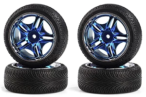Carson Tyre/Wheel Blue/Sil Chr Tac *disc** 1 Carson Tyre/Wheel Blue/Sil Chr Tac *disc**
