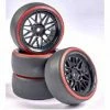 CARSON 1:10 Wheel Set Drift (4) Black/red