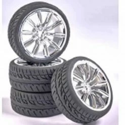 CARSON 1:10 Wheel Set M-Design (4) Chrome