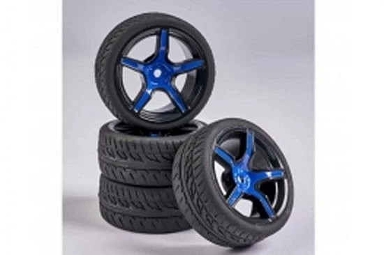 CARSON 1:10 Wheel Set 5 Sp. Design (4) Blu 1 CARSON 1:10 Wheel Set 5 Sp. Design (4) Blu